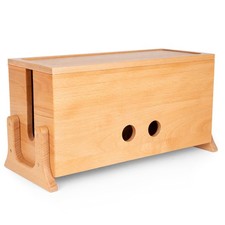 Extra Large Cable Management Box, Wood Cord Hider Box  Organizer for Power S...