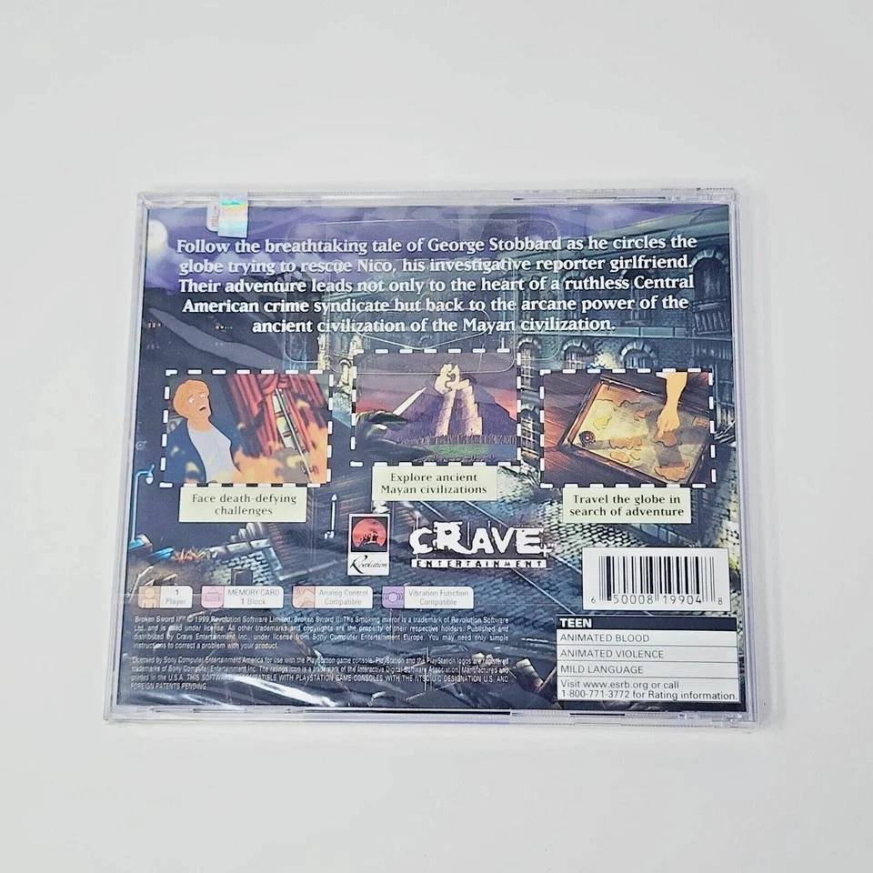 Broken Sword II: Smoking Mirror (Sony PS1) Brand New Factory Sealed - Image 2 of 4