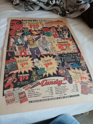 1972 Woolworth's Halloween BEN COOPER Full Page Sunday Comics Ad - Framable!