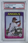 2019 Topps Archives 1975 Design Shohei Ohtani Batting #101 PSA 7