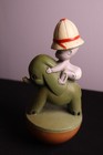 Vintage 1975 Roettiger Roly Poly Toy Baby Riding Elephant Safari Weeble Hong Kon — photo 3