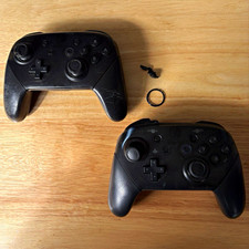 Nintendo Switch Pro Controller Wireless Black x2 Controllers SPARES OR REPAIR