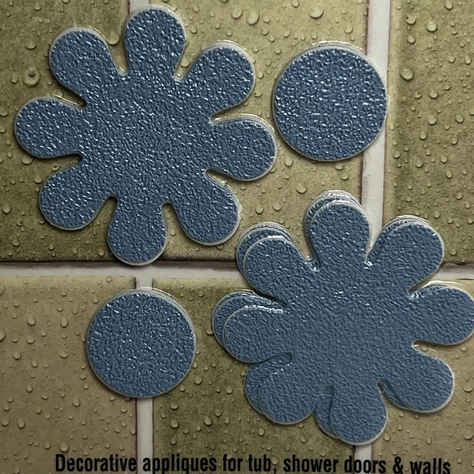 2 nuevos paquetes vintage Compac Safe formas en T apliques antideslizantes baño ducha bebé azul Foto 3 de 4