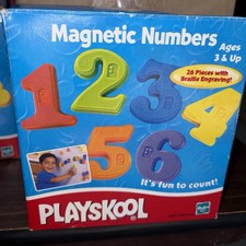 Vintage 1995 Playskool magnetic numbers And Symbols math 26 pc Set With Braille
