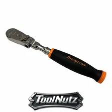 Snap-on Tools NEW FHX80BO ORANGE 3/8” Drive Flex Head Ratchet Soft Grip Handle