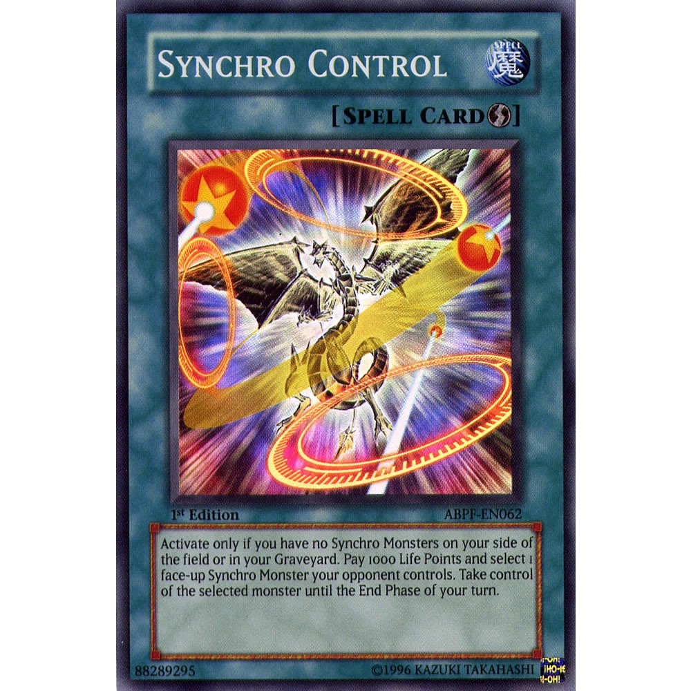 Synchro Control ABPF-EN062 Yu-Gi-Oh! Card Super Rare 1st Edition