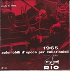 RIO 1965 Catalog - Vintage Collectors Model Leaflet 1/43 - List