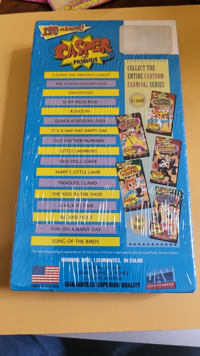 Cartoon Carnival WITH CASPER AND FRIENDS (VHS) NEW SEALED | eBay
