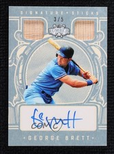 2025 Leaf Lumber Signature Sticks Platinum 3/5 George Brett Auto HOF 16wc