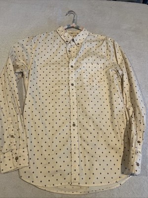 Marine Layer LS AOP Arrow Print Size Medium Button Down Sand/beige