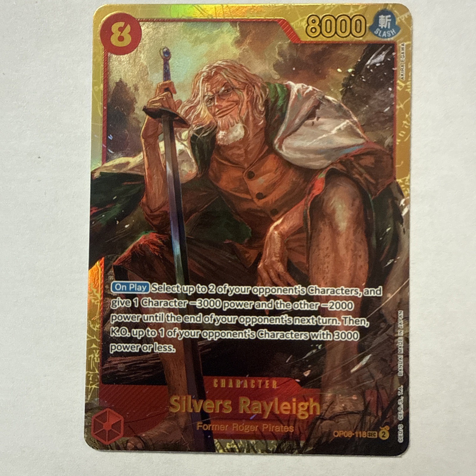 Silvers Rayleigh SEC OP08-118 Two Legends One Piece ENGLISH