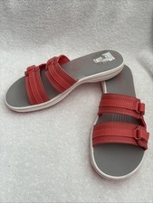 Women's Clarks Cloudsteppers Breeze Piper Sandals Coral, 8 M Excellent