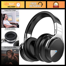 Wireless Active Noise Cancelling Headphones, Bluetooth, Deep Bass, 30H Playtime,