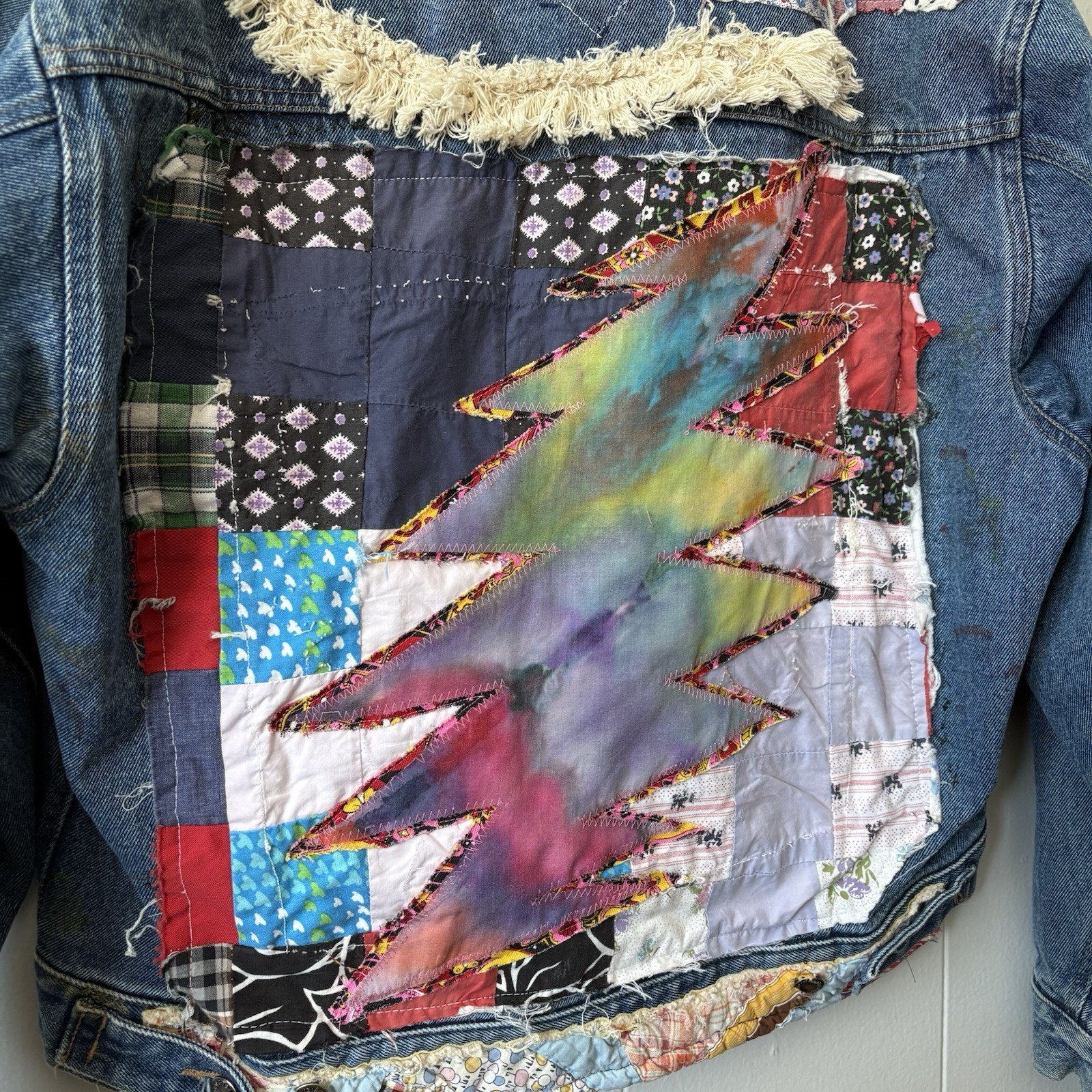 Grateful Dead Inspired Patchwork Denim Jacket - image 5