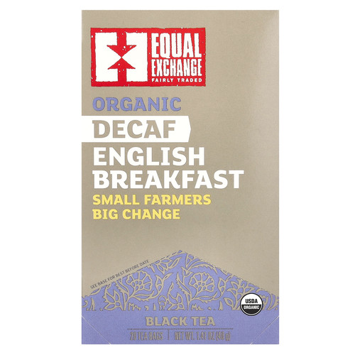 Organic Decaf English Breakfast, Black Tea, 20 Tea Bags, 1.41 oz (40 g) - Picture 1 of 3