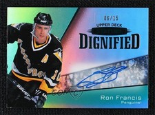 2022-23 Upper Deck Stature Dignified Green 6/15 Ron Francis #D-15 Auto HOF 0c3