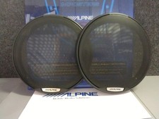 Retro Alpine Audio 6.5 Speaker Grill Covers, silver logo