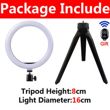 33Cm LED Selfie Ring Light Photography Lights Warm Cold Lamp with Tripod Dimmabl