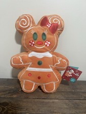 Minnie Mouse Disney Gingerbread Holiday Plush Festive Christmas NEW