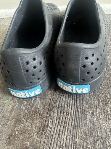 NEW Native Jefferson Sugarlite Black Shoes Mens Size 5 Womens 7 Slip On - Picture 4 of 5