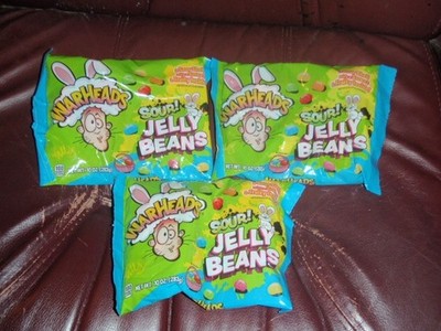 Warheads Sour Jelly Beans Sweet & Fruity  LOT OF 3  (10OZ) BAGS BB 10/26