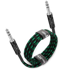 30 Feet 1/4 Inch TRS Cable Stereo Male Plug for Speakers Mixers Amplifiers