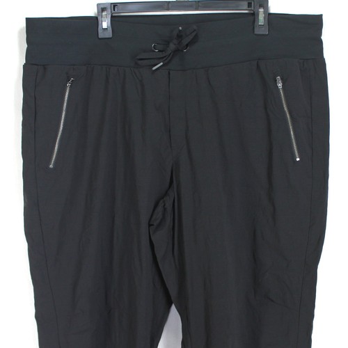 Pantalones de chándal Athleta Trekkie North talla 20 negros tiro alto elásticos - Imagen 2 de 5