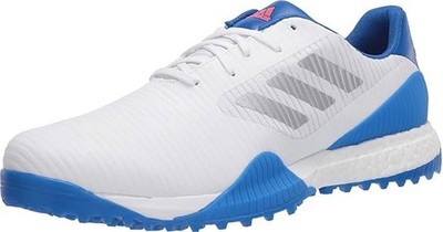 Adidas CodeChaos Sport Golf Shoes Mens 8.5 Wide White,Glory Blue,Red Spikeless