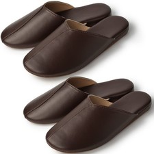 YAKIDA Leather Room Shoes 2XL Dark Brown Set of 2 