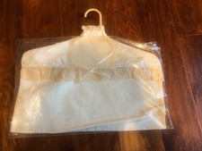 Vintage Hanging White Satin and Lace Lingerie 17 x 12" Case Elegant NOS Bridal