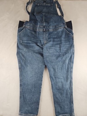 Old Navy Womens Jean Overalls Joni Blue Maternity Side-Panel Size 18 Short