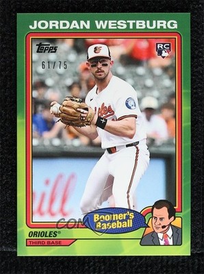 2024 x Chris Berman Boomer's Baseball Green 61/75 Jordan Westburg Rookie RC 3fe