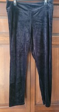 Cuddl Duds Women's Black Lounge Velour PJ Soft Pull-on Pant XL Double Plush