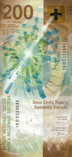 SWITZERLAND 200 FRANCS 2018 (2016) P-78 UNC