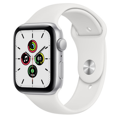 Apple Watch SE Aluminum 44 mm (2020) | GPS | silver | Sport Band white