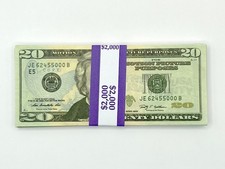 Lot Prop Money 2200 Replica Bills for Movies, Games, Learning, Poker  More 5's