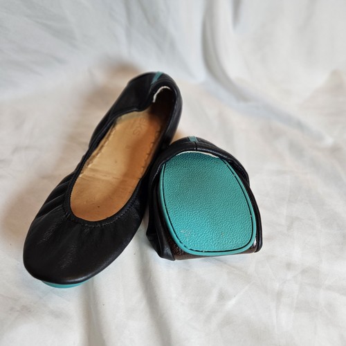 Tieks Leather Comfort Flats Womens Size 8 Black Stretch Foldable Casual - Picture 7 of 7