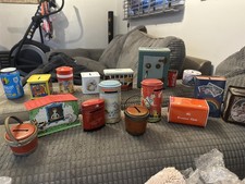 16 x Old Money Banks  Money boxes tin