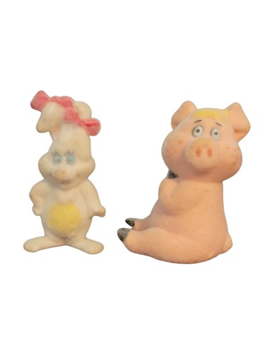 Vintage 1985 McDonalds Phil Mendes KissyFur Happy Meal Figure Rabbit Pig Flock