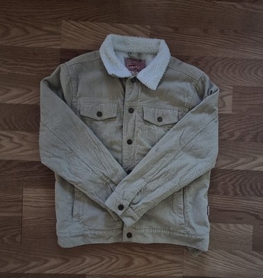 Levi's Men's Beige Sherpa Collar Trucker Jacket XL Button Front Casual