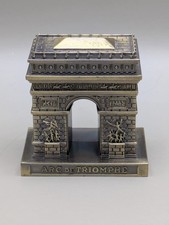 Vintage RRS Paris Arc De Triomphe Metal Souvenir Building Figurine France