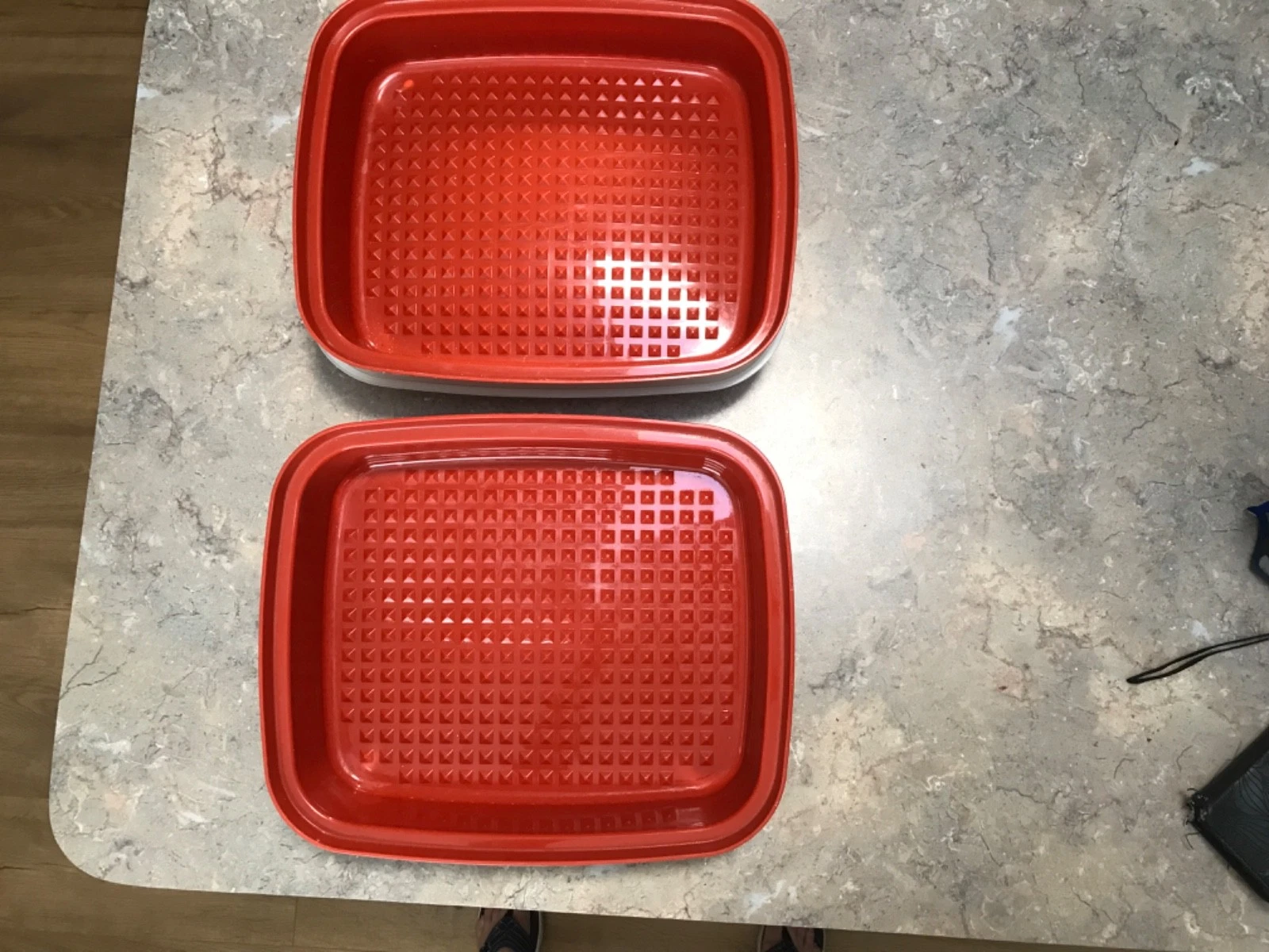 VTG EUC Tupperware #1294-5 Meat Marinade Tenderizer Container w/ Paprika Red Lid