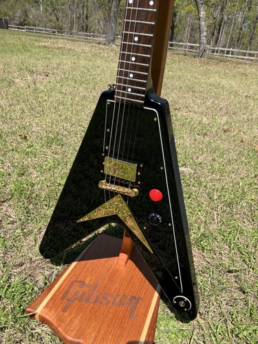 Epiphone '58 Korina Flying V 2008 - Ebony SKB Case Custom