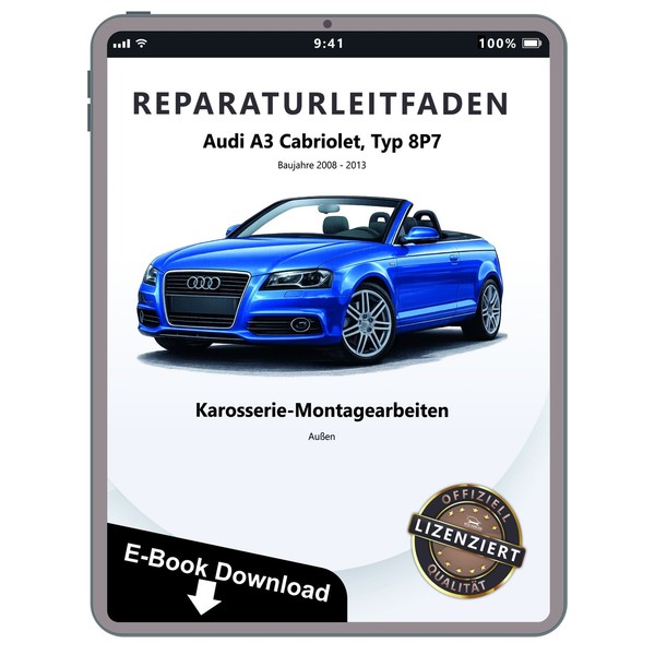 Audi A3 Cabrio 2008-2013 Karosserie Montagearbeiten AußEn Reparaturanleitung Pdf-image