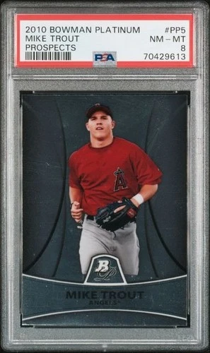 2010 Bowman Platinum Prospects #PP5 Mike Trout PSA 8 NM-MT