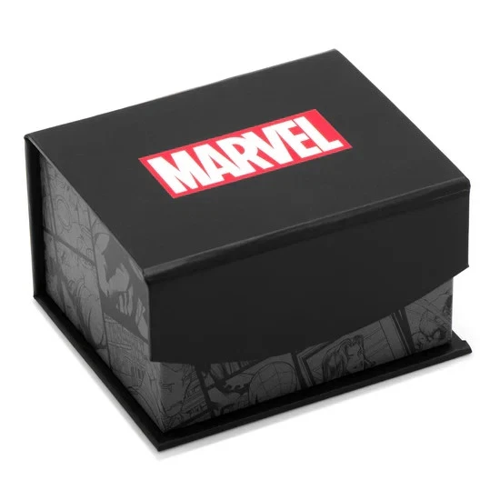 Abotoaduras de aço inoxidável Marvel Captain America Shield - Imagem 4 de 4