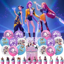 KPOP Hunters Birthday Party Supplies Set Balloons Cake Toppers Banner