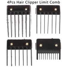 4pcs Attachment Combs Set Metal backed Clipper Limit Comb Cutting Guide Comb