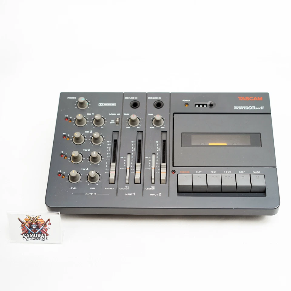 TASCAM Porta 03 MKII Studio 4-Track Cassette Recorder Portastudio Tested Japan - Image 2 of 4