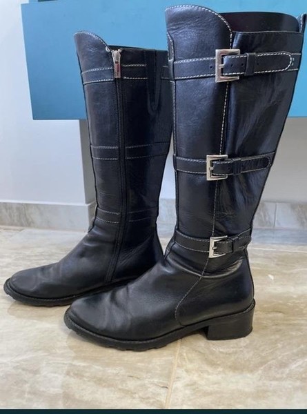 Women Jette Joop Boots Black Leather 38